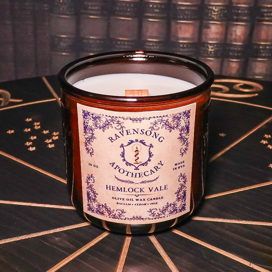Hemlock Vale | 10 oz. Olive Oil Wax Candle