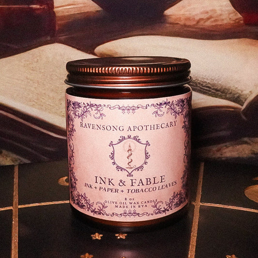 Ink & Fable | 8 oz. Olive Oil Wax Candle